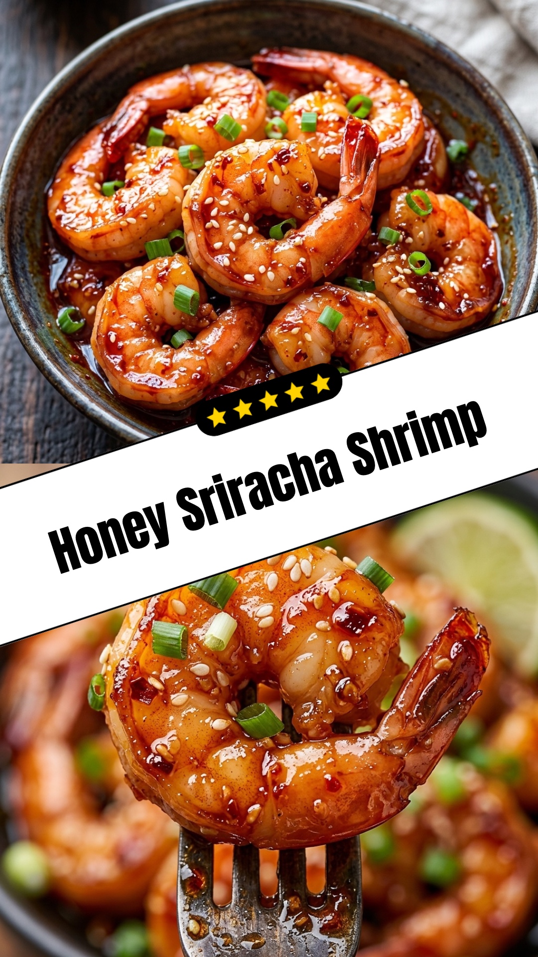 Honey Sriracha Shrimp - pin