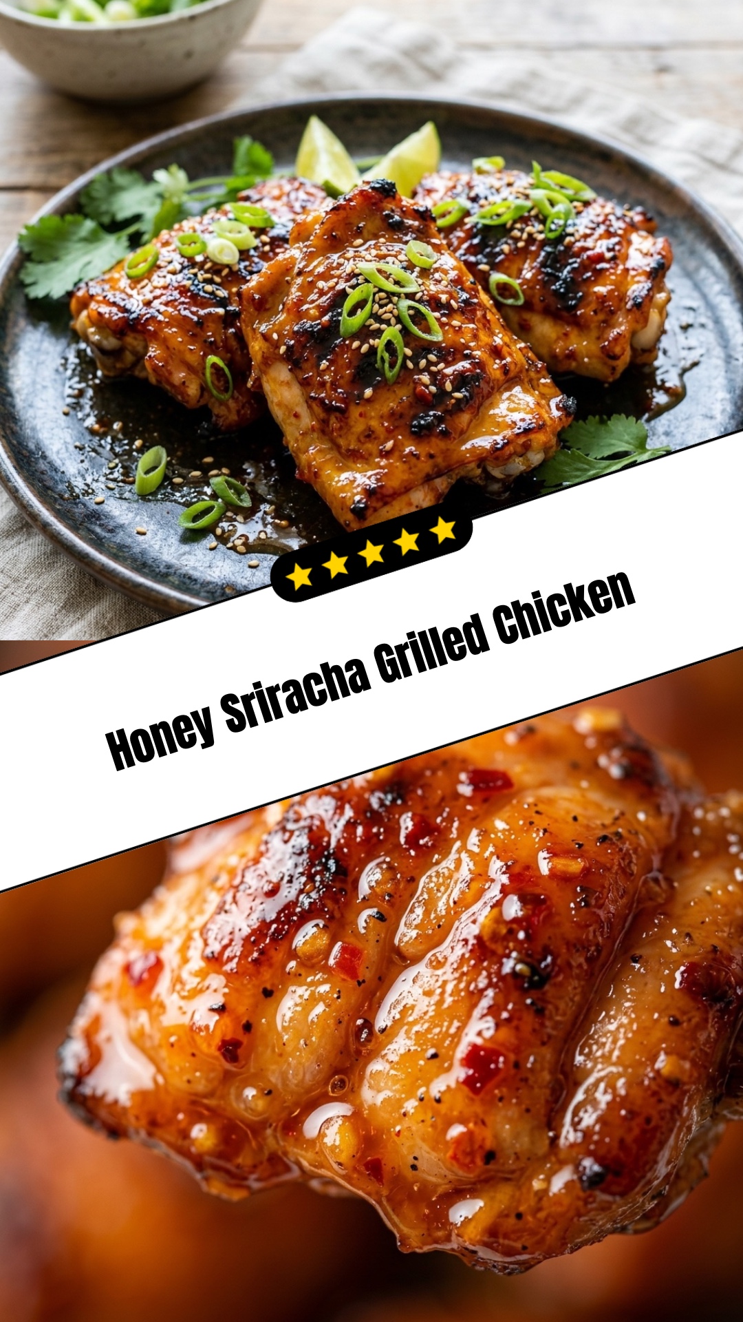 Honey Sriracha Grilled Chicken - pin