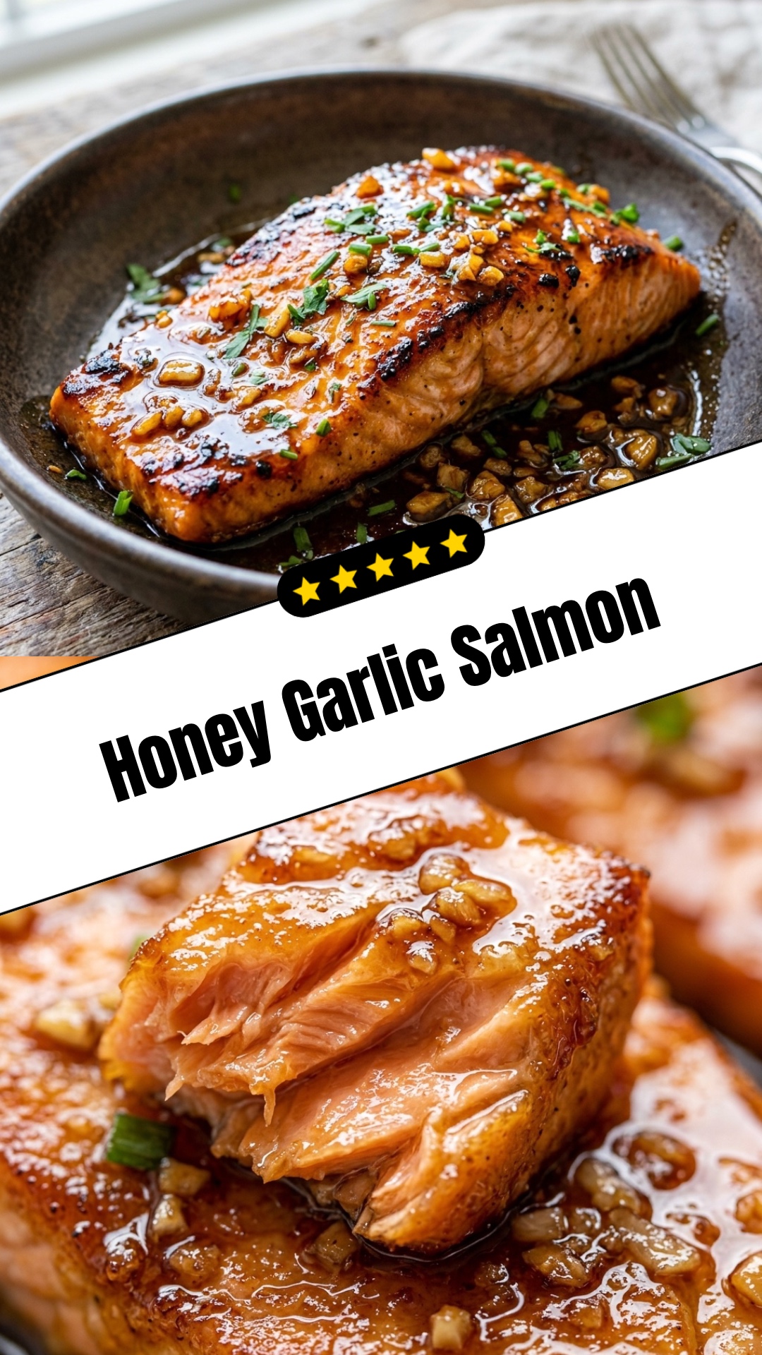 Honey Garlic Salmon - pin