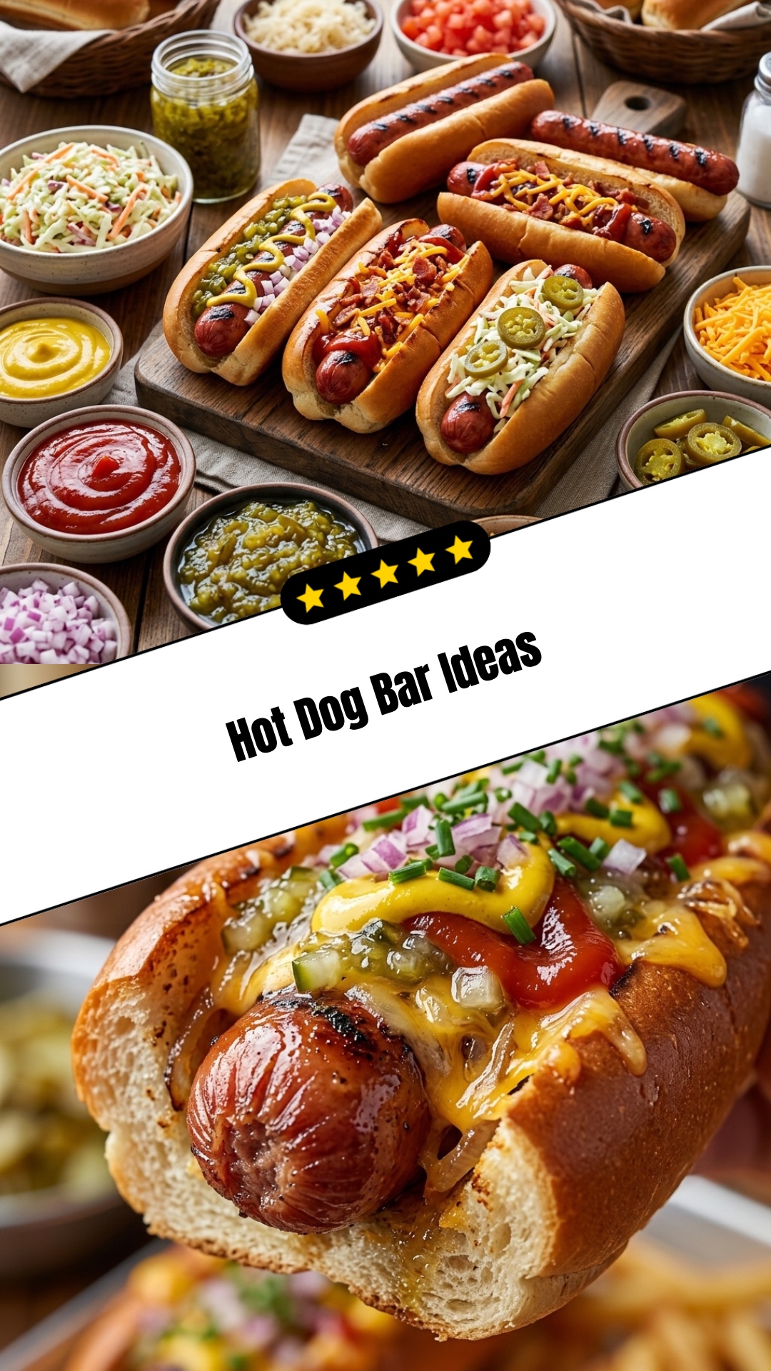 Hot Dog Bar Ideas - pin