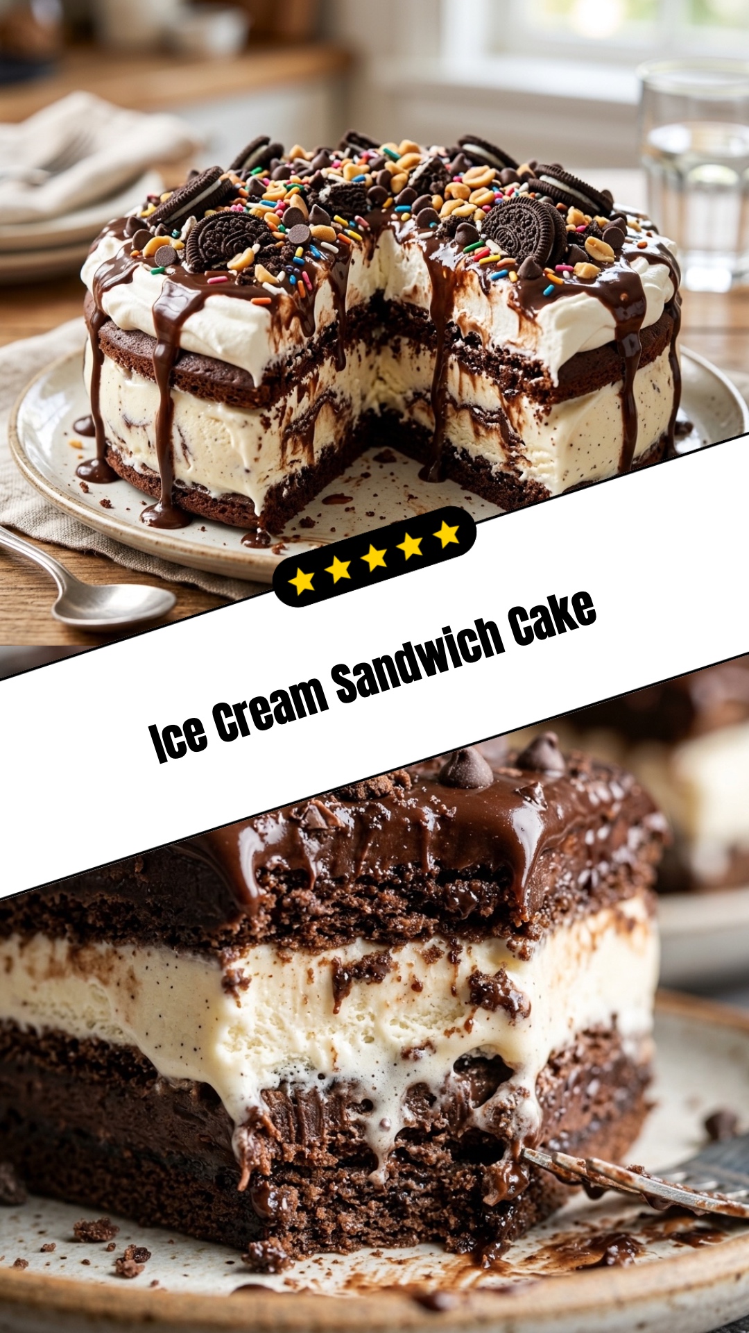 Ice Cream Sandwich Cake - pin