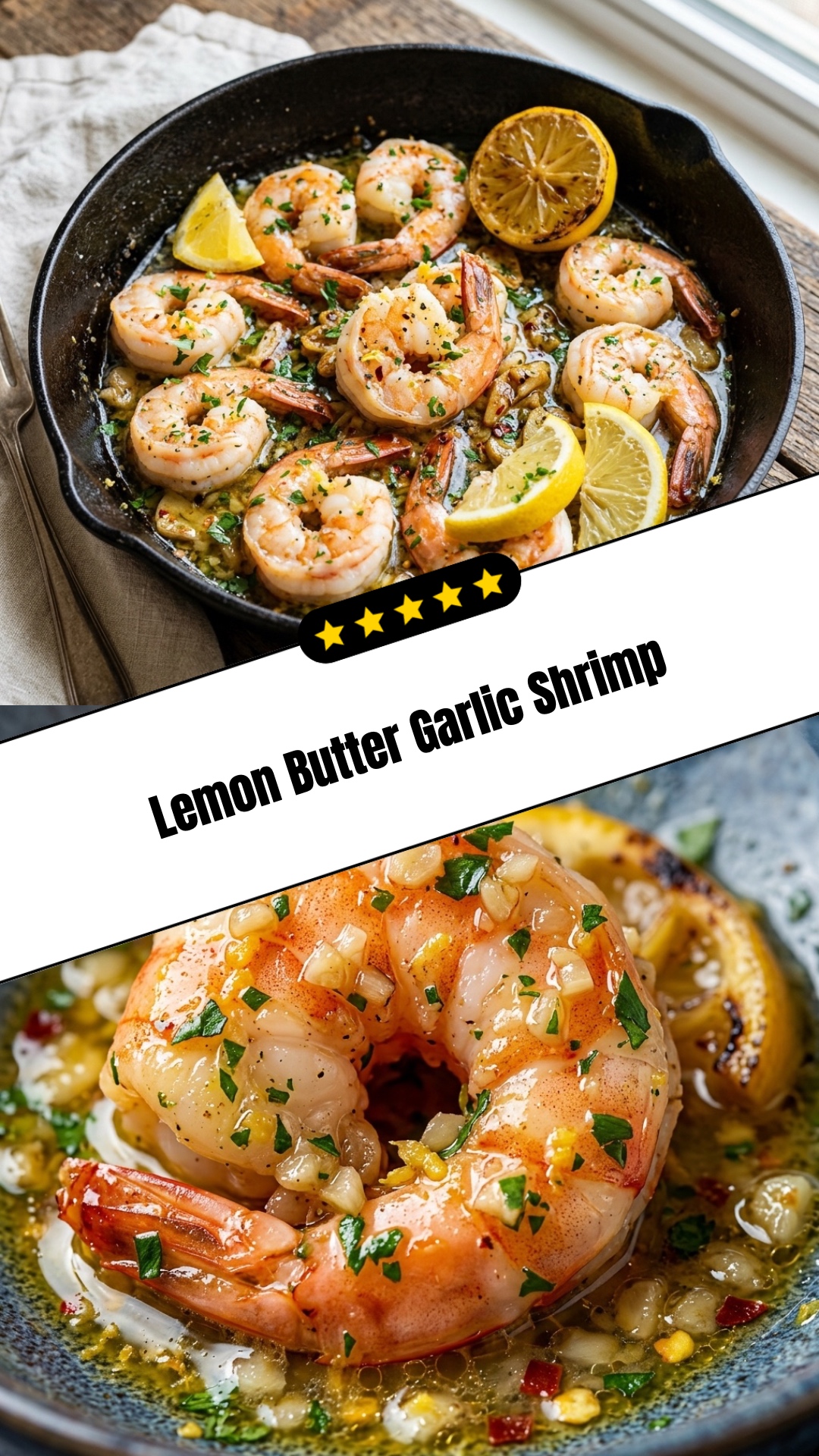 Lemon Butter Garlic Shrimp - pin