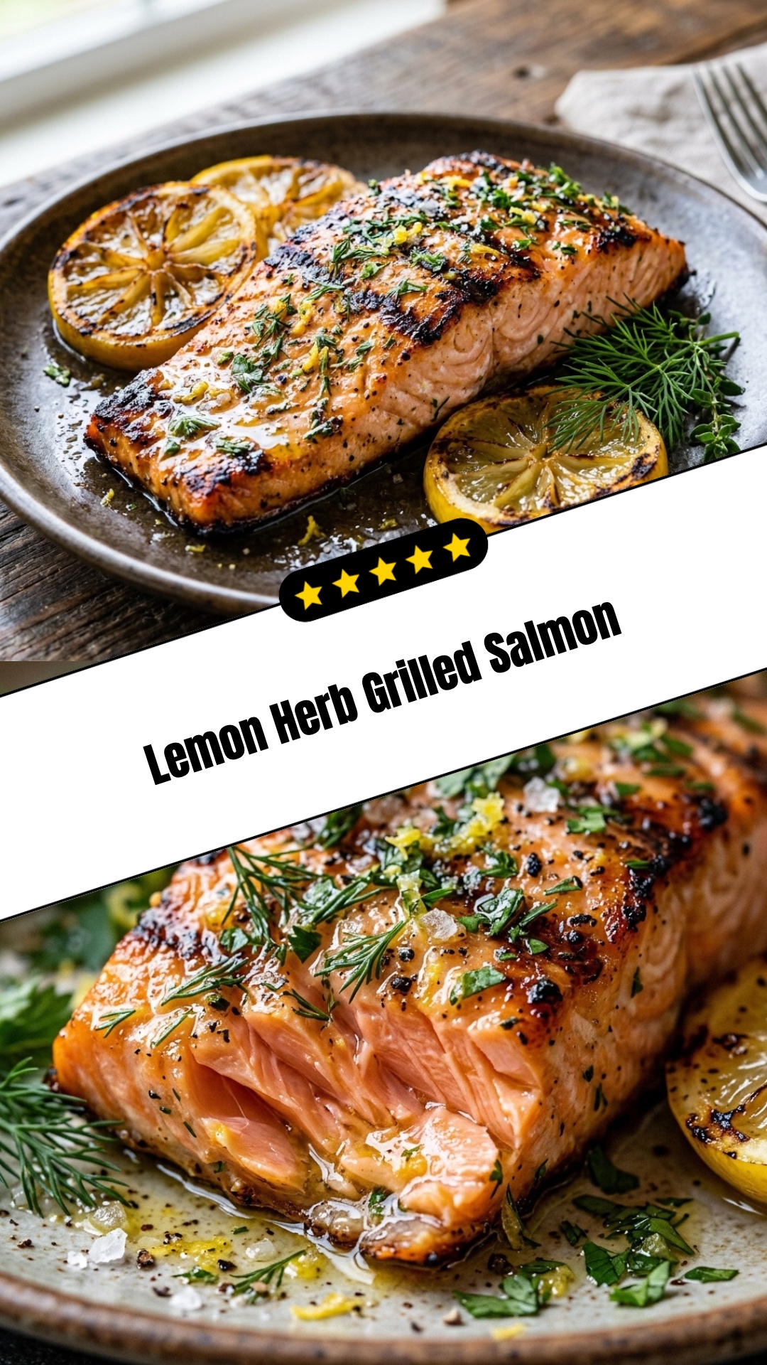 Lemon Herb Grilled Salmon - pin