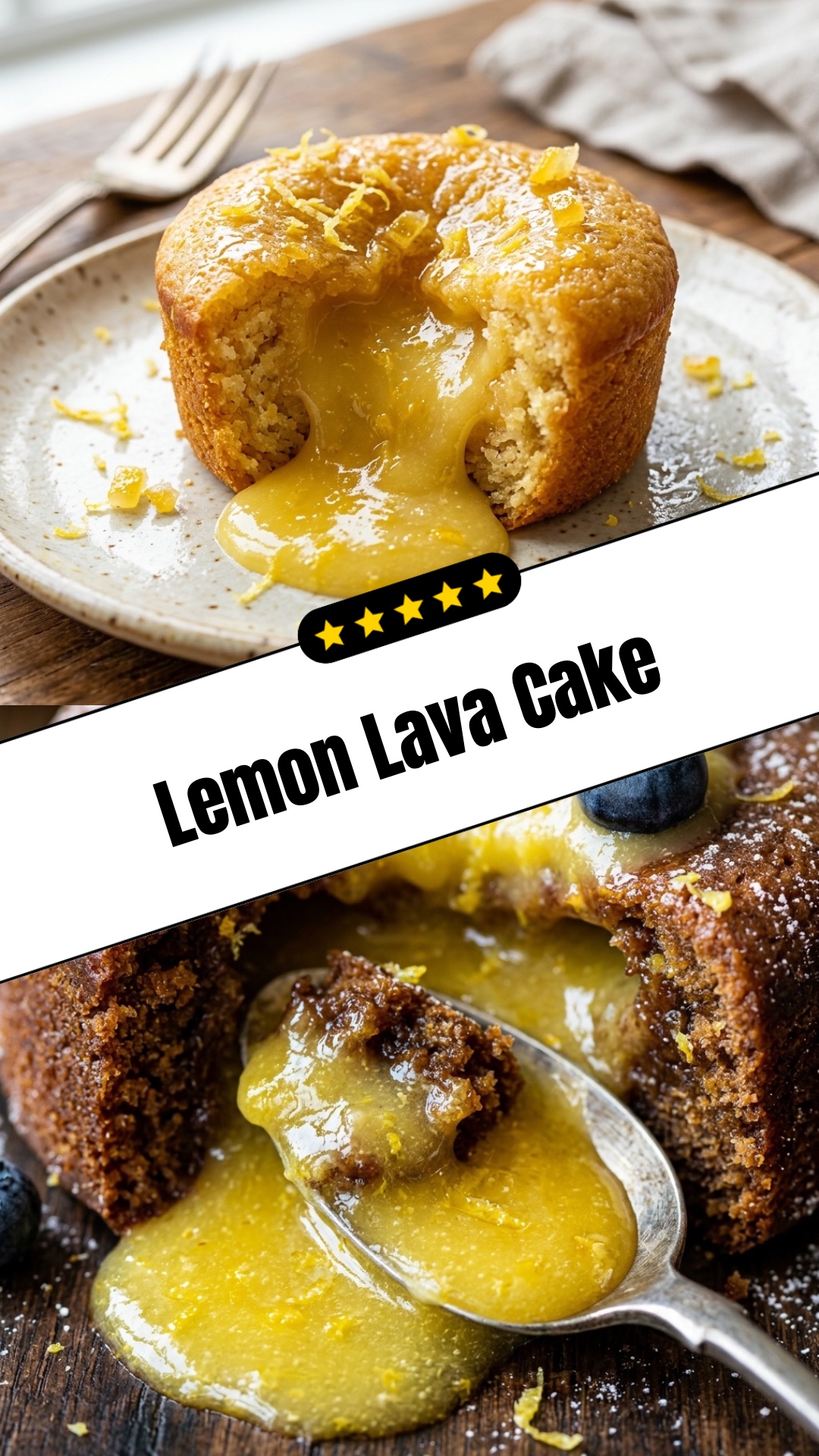 Lemon Lava Cake - pin