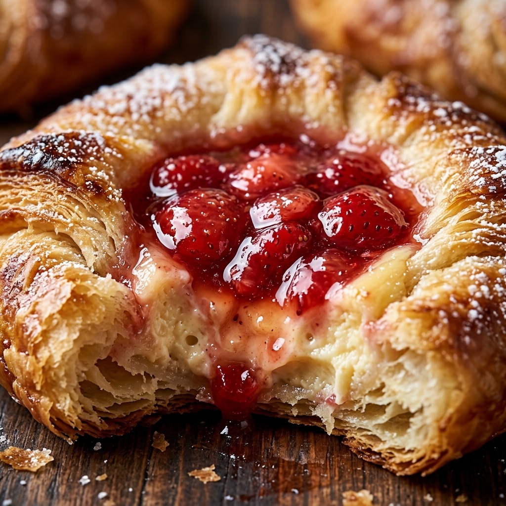 Strawberry cream cheese danish