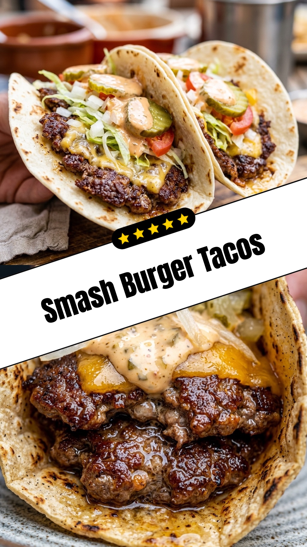 Smash Burger Tacos - pin