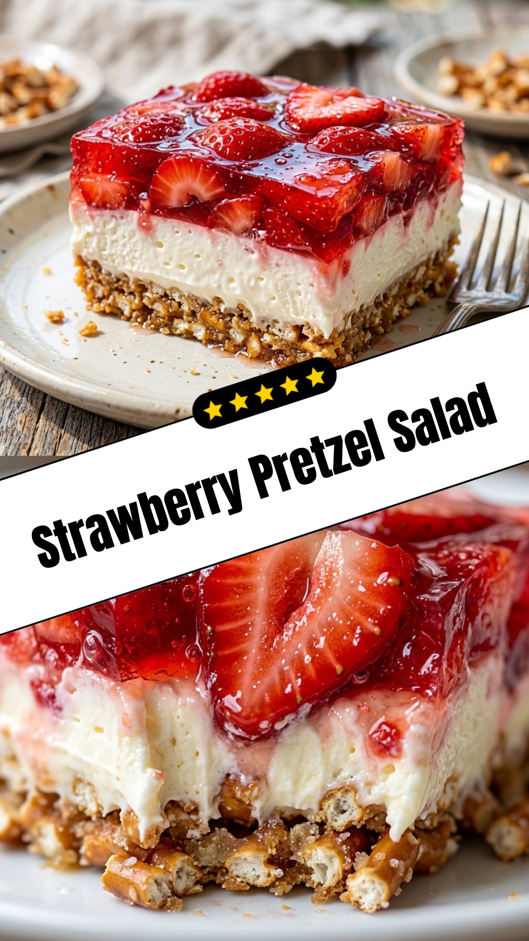 Strawberry Pretzel Salad - pin