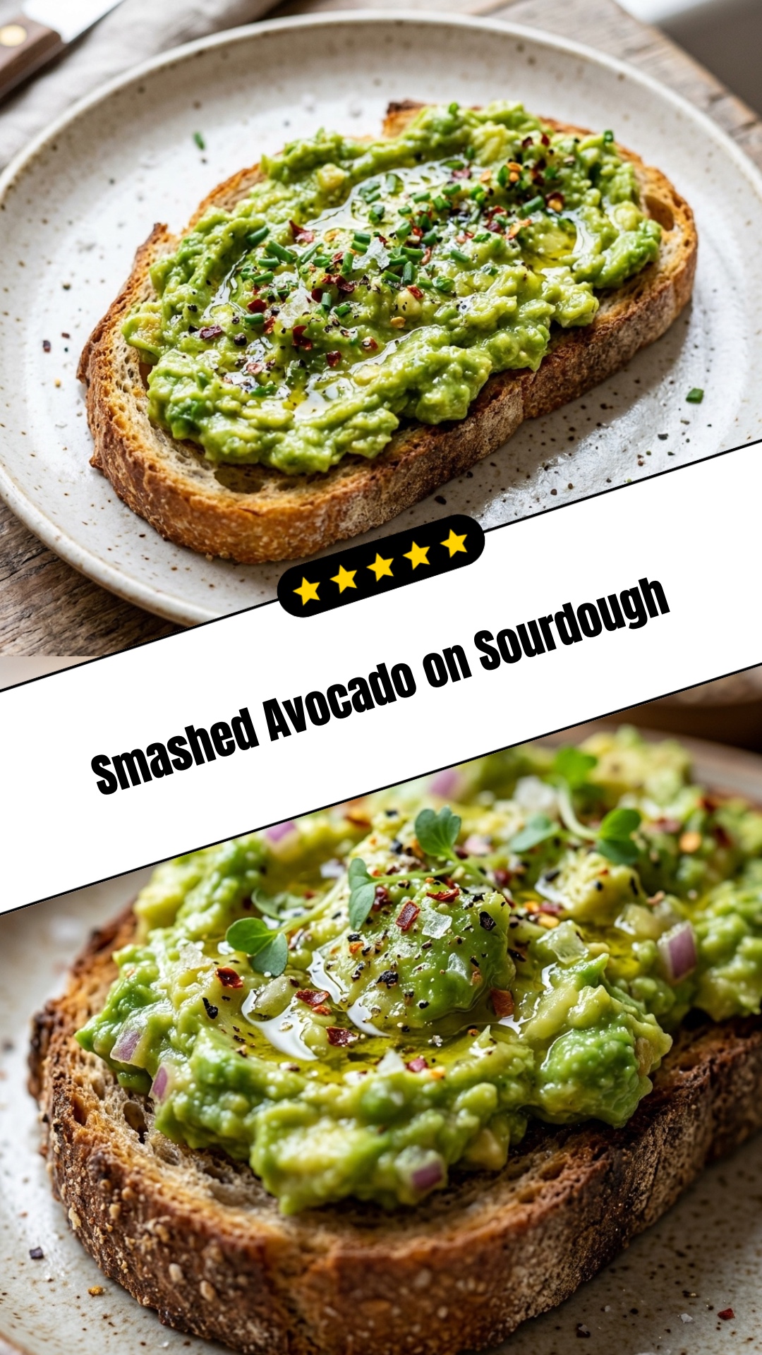 Smashed Avocado on Sourdough - pin