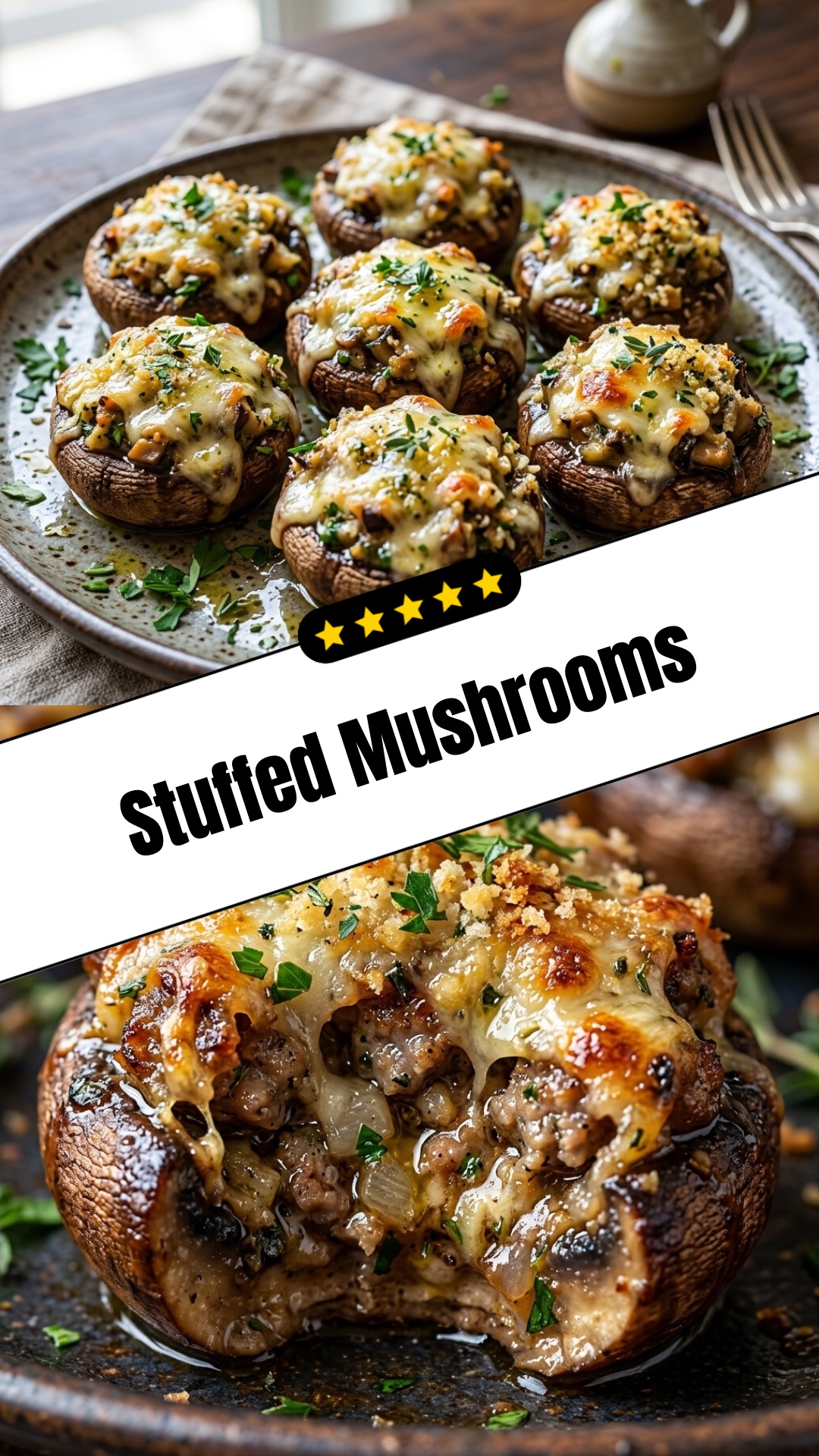 Stuffed Mushrooms - pin