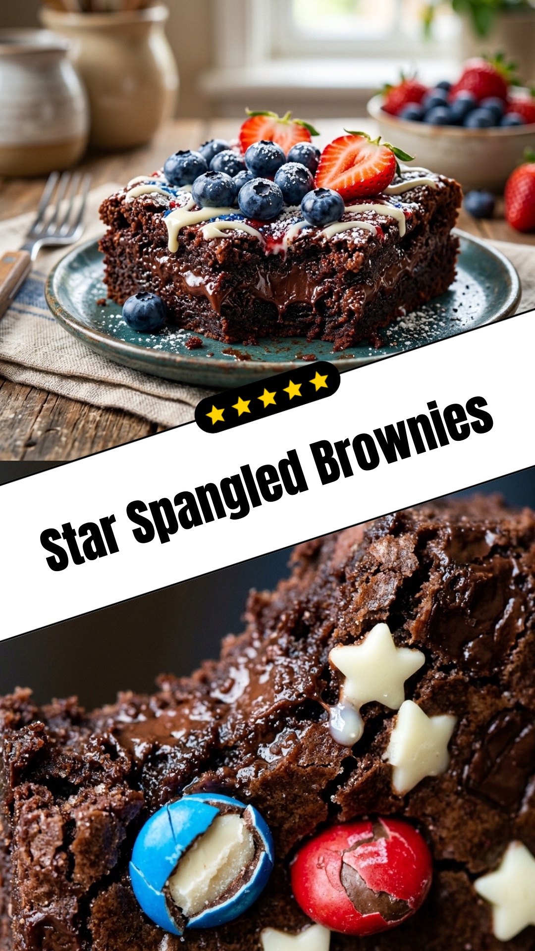 Star Spangled Brownies - pin