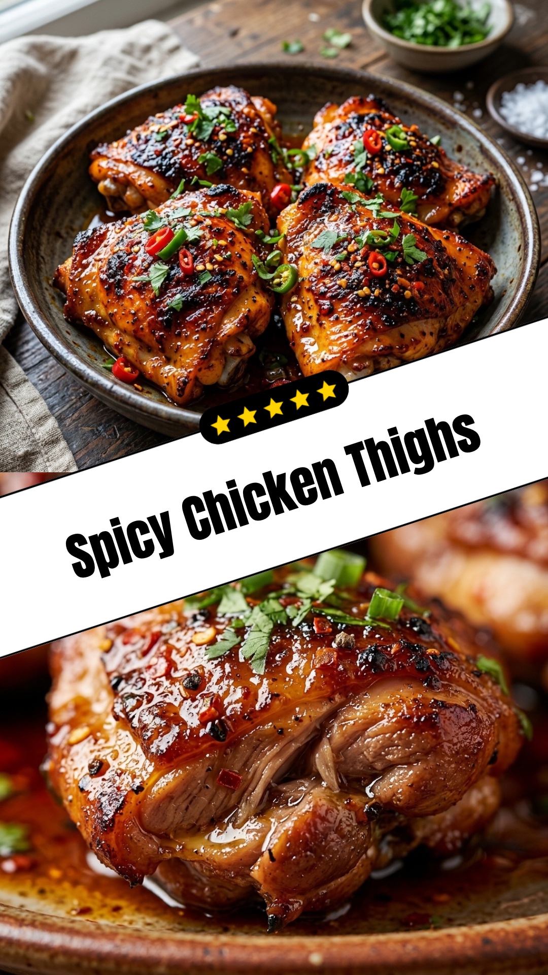 Spicy Chicken Thighs - pin