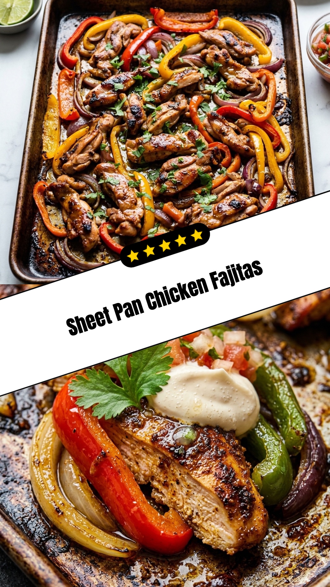 Sheet Pan Chicken Fajitas - pin
