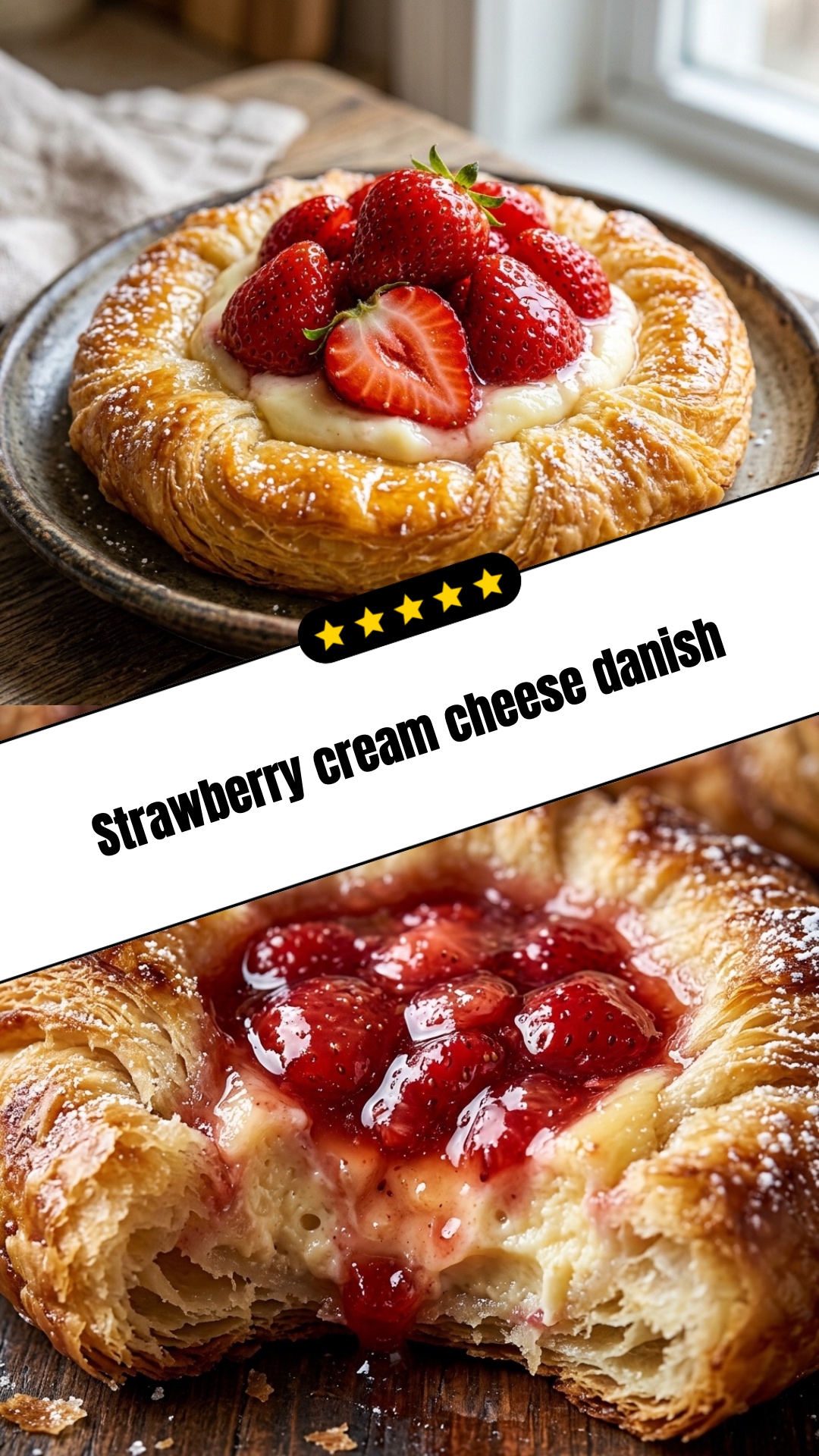 Strawberry cream cheese danish - pin