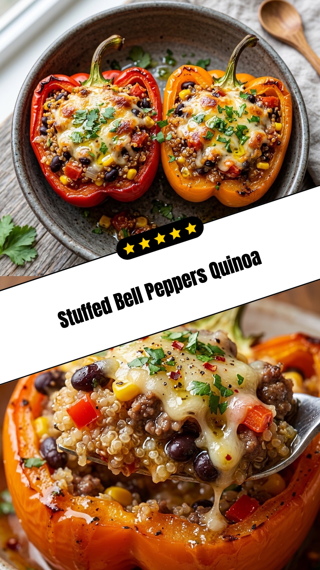 Stuffed Bell Peppers Quinoa - pin