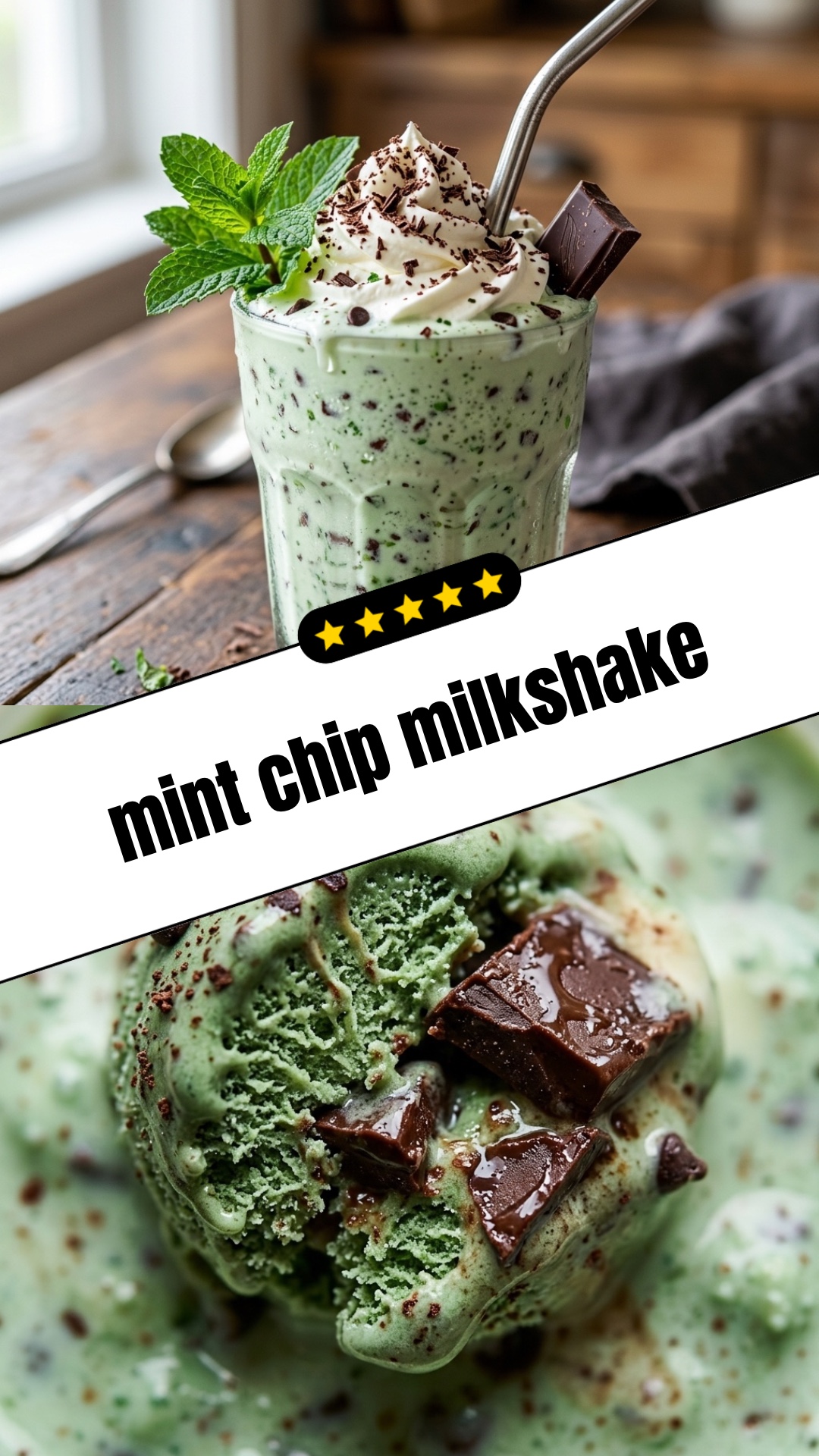 mint chip milkshake - pin