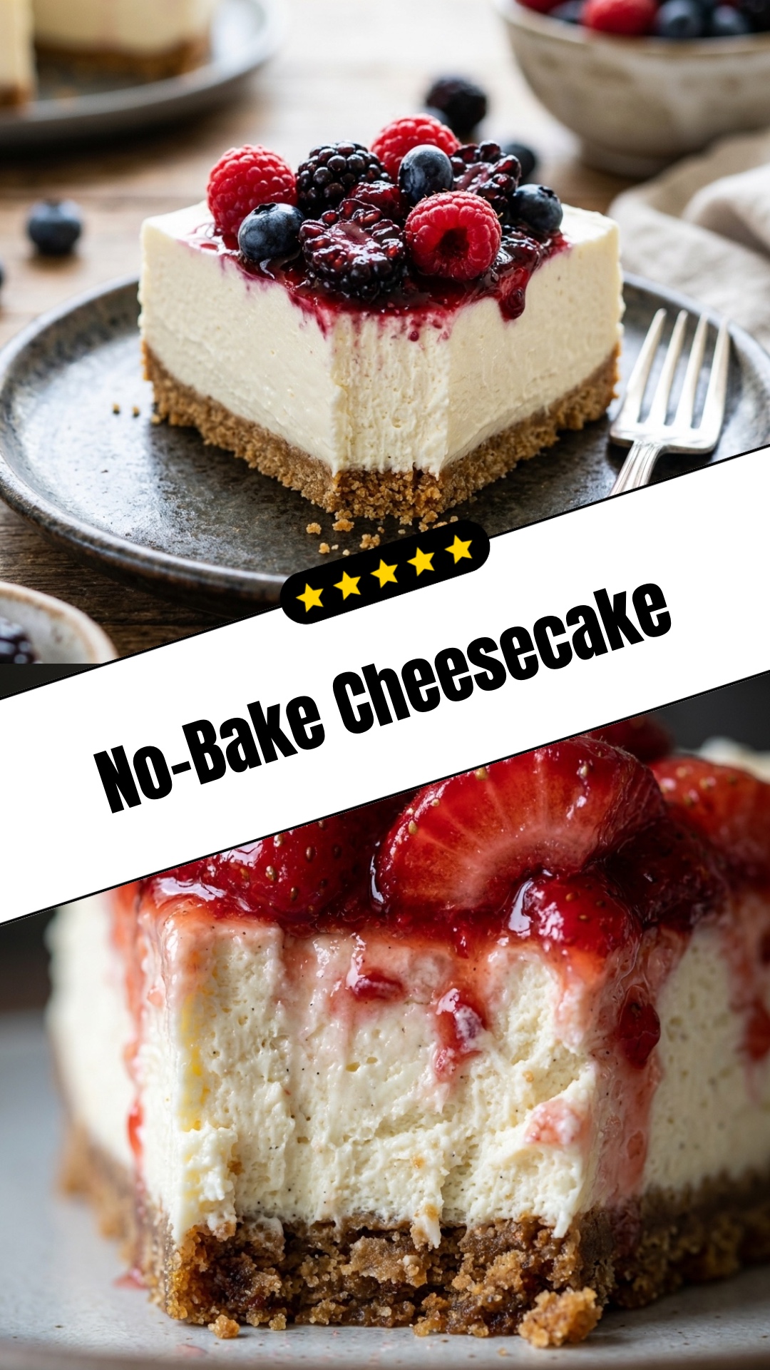 No-Bake Cheesecake - pin