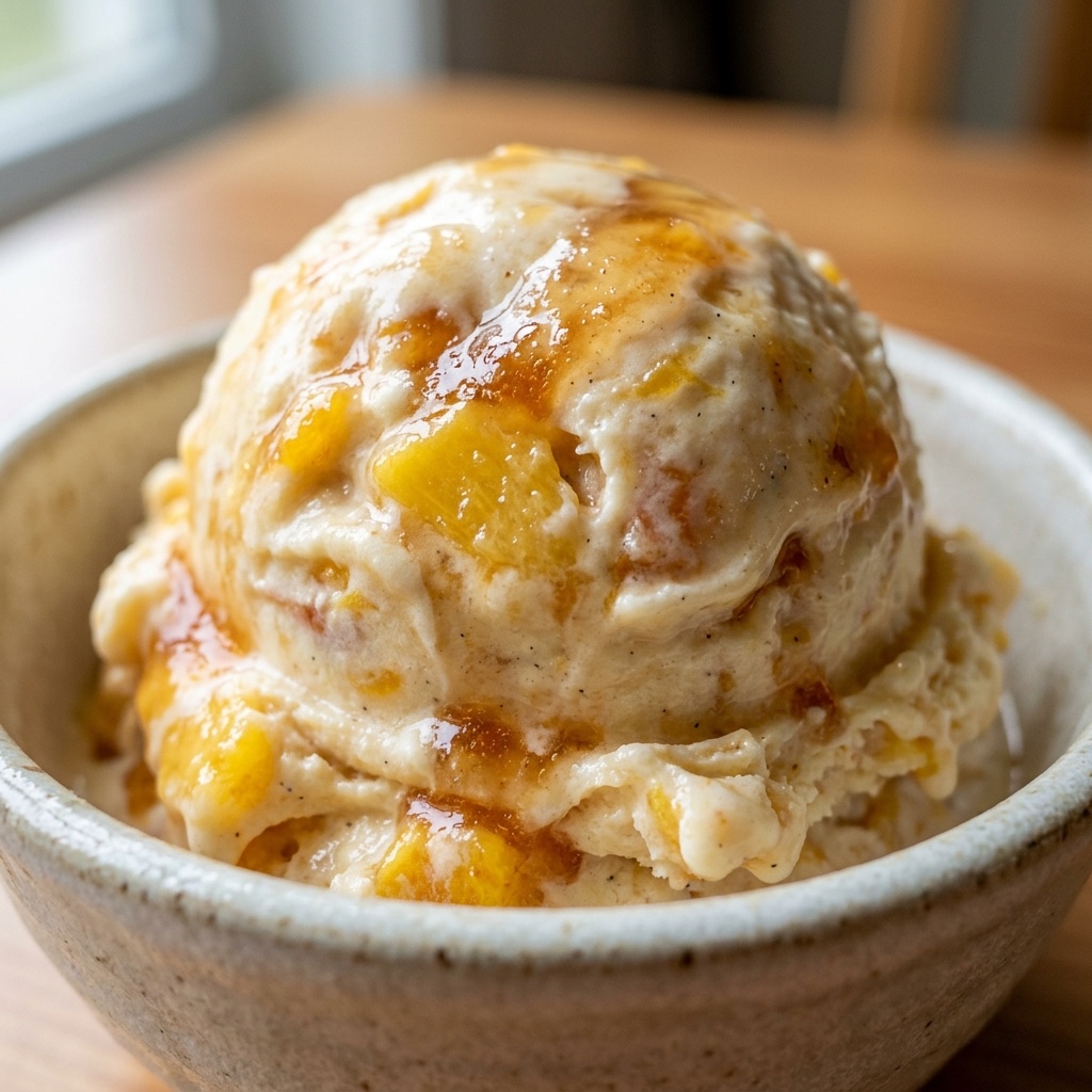 no churn peach ice cream