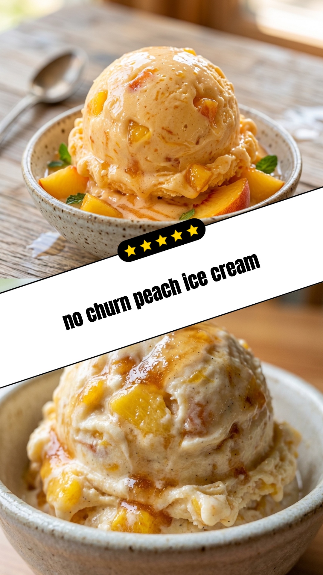no churn peach ice cream - pin