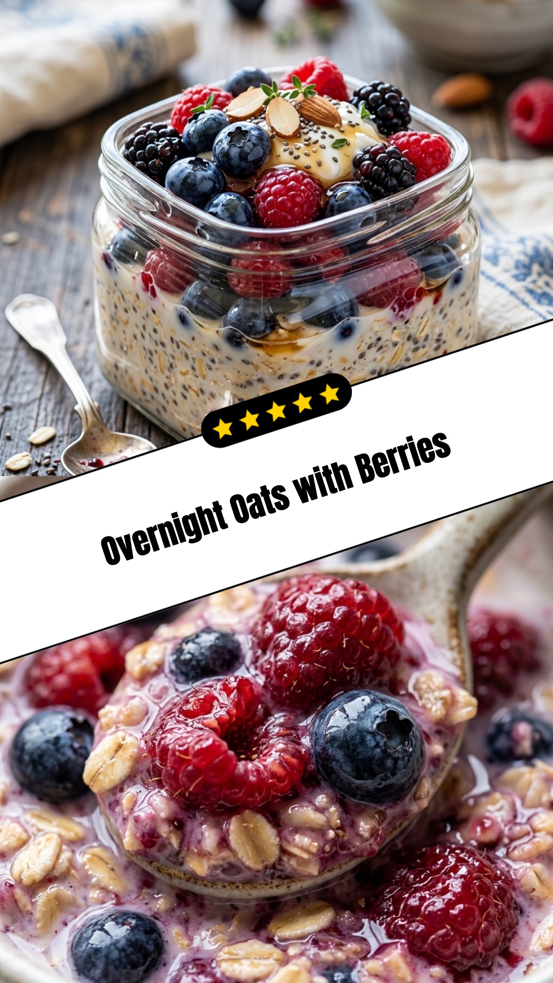 Overnight Oats with Berries - pin