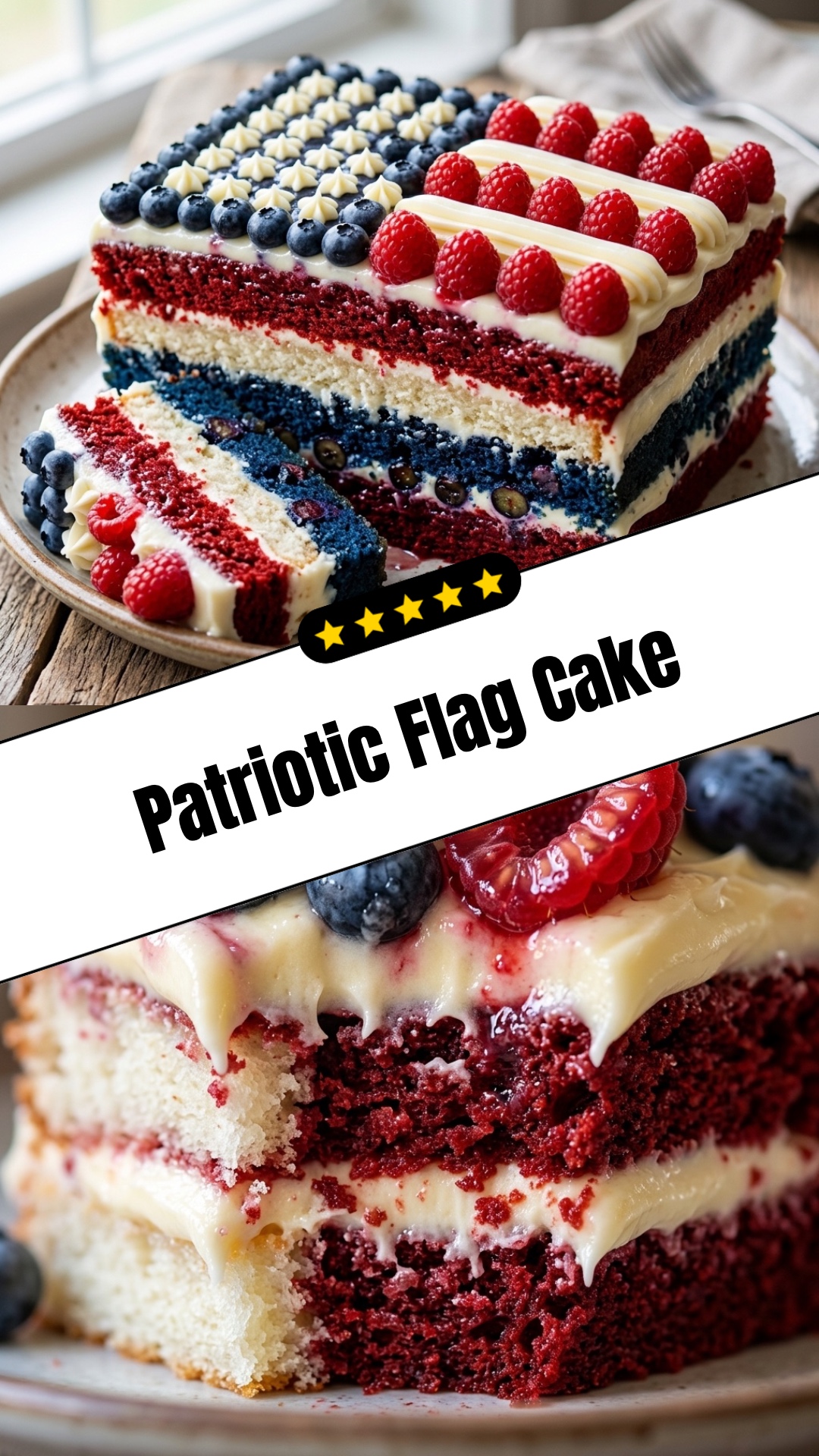Patriotic Flag Cake - pin