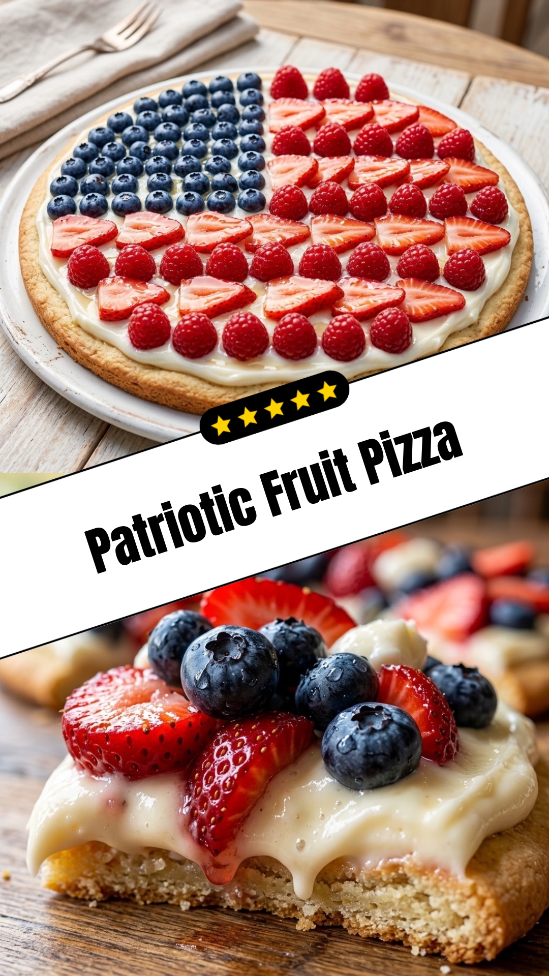 Patriotic Fruit Pizza - pin