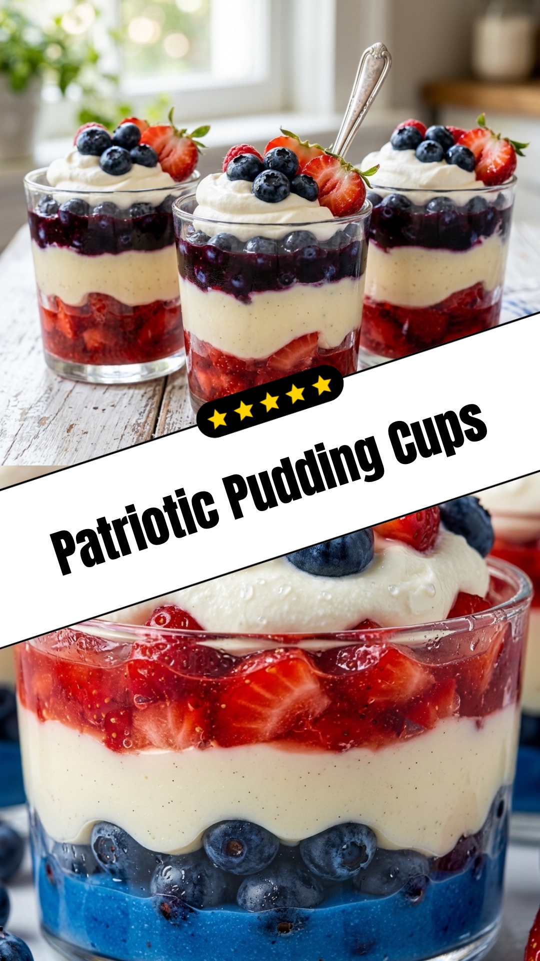 Patriotic Pudding Cups - pin
