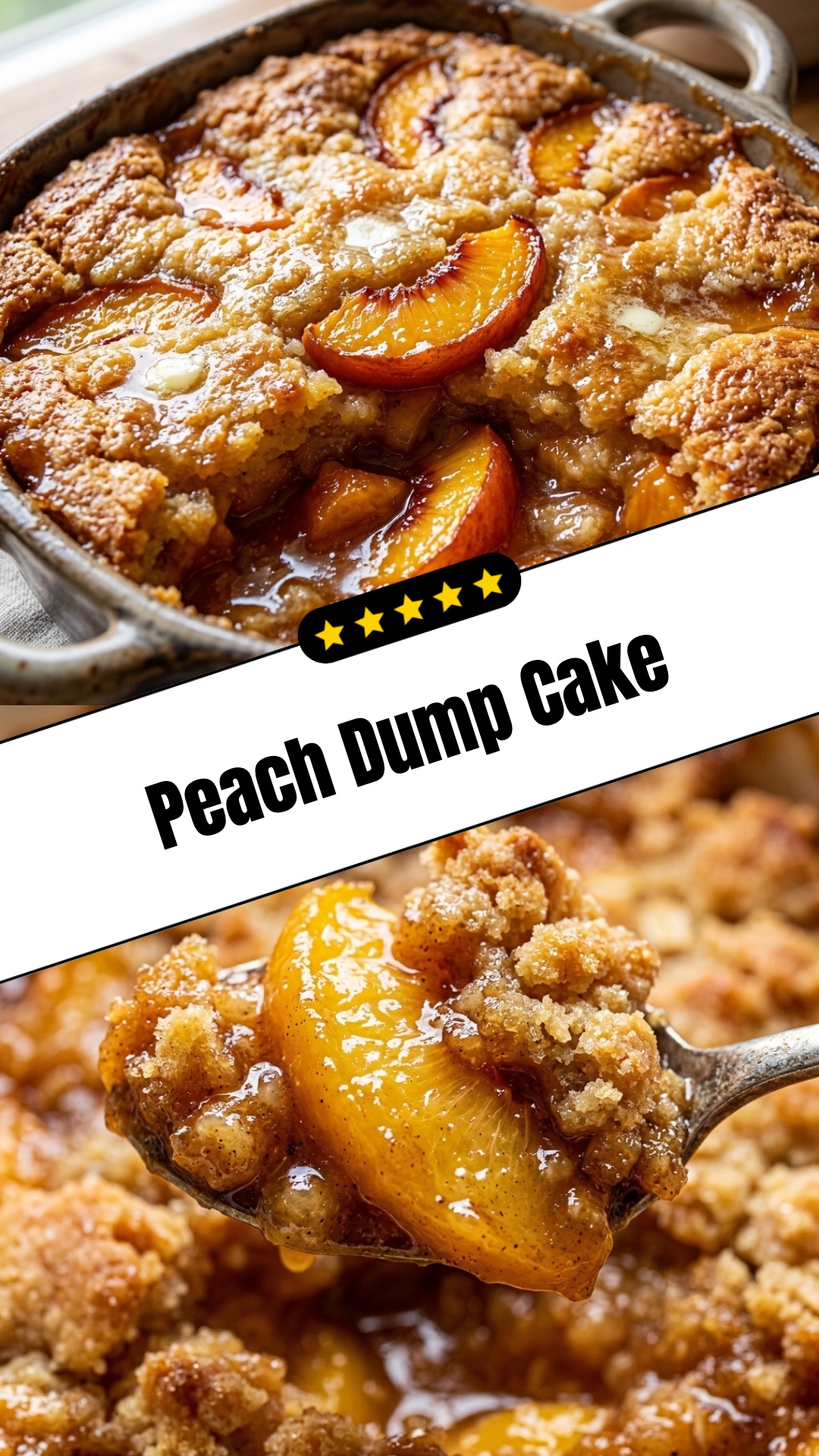 Peach Dump Cake - pin