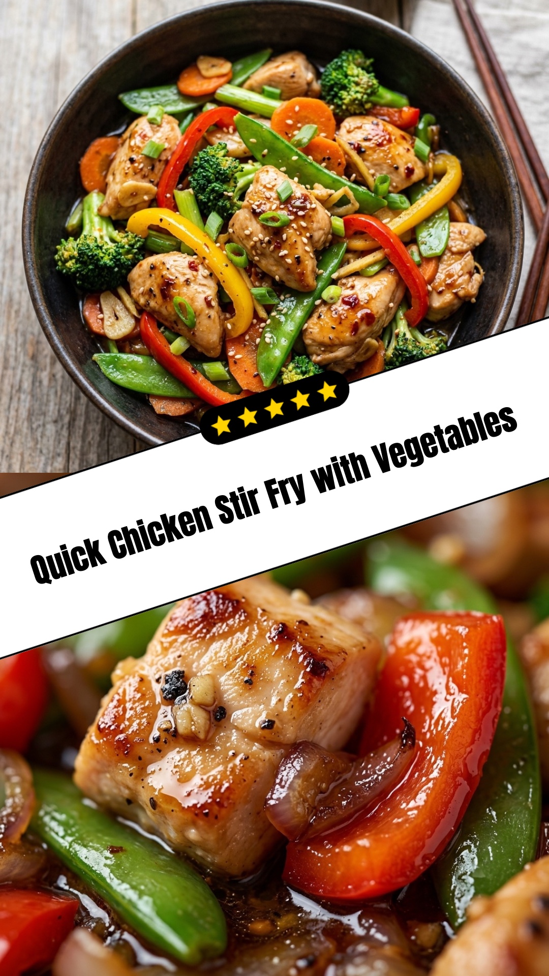 Quick Chicken Stir Fry with Vegetables - pin