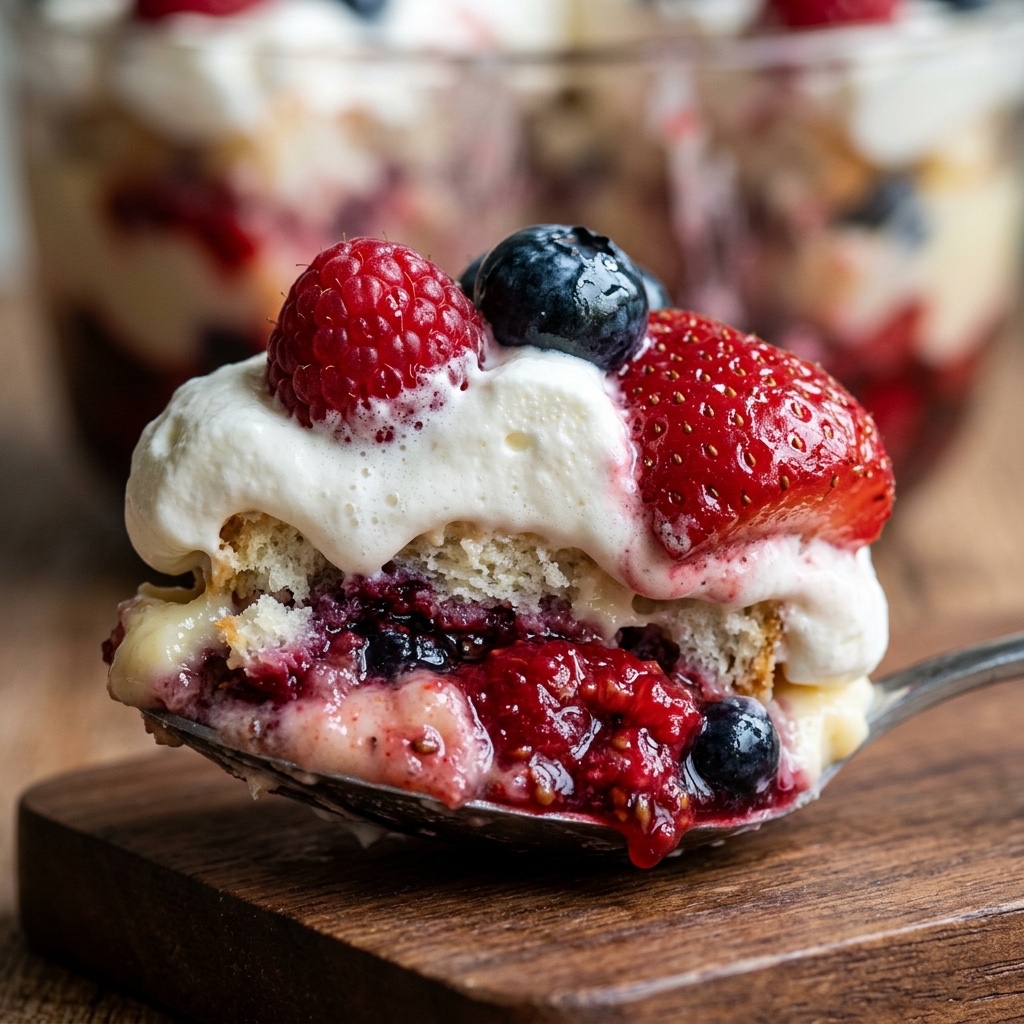 Red White and Blue Trifle