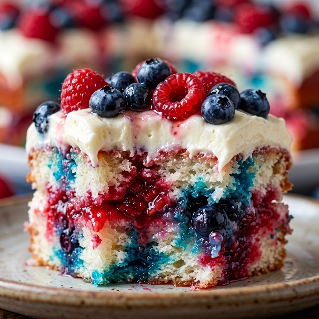 Red White Blue Poke Cake