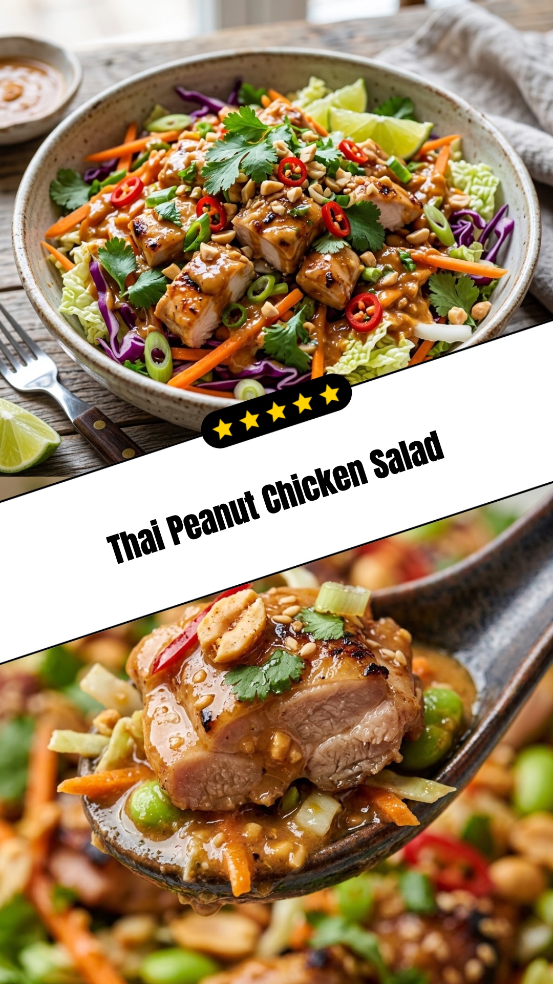 Thai Peanut Chicken Salad - pin
