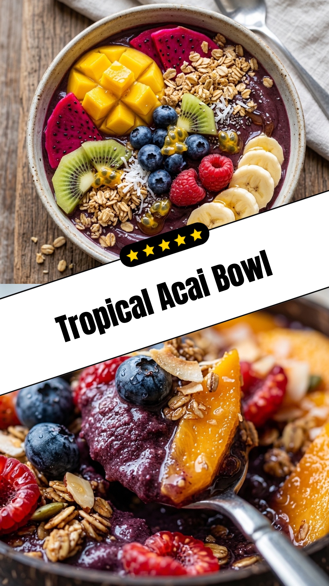 Tropical Acai Bowl - pin