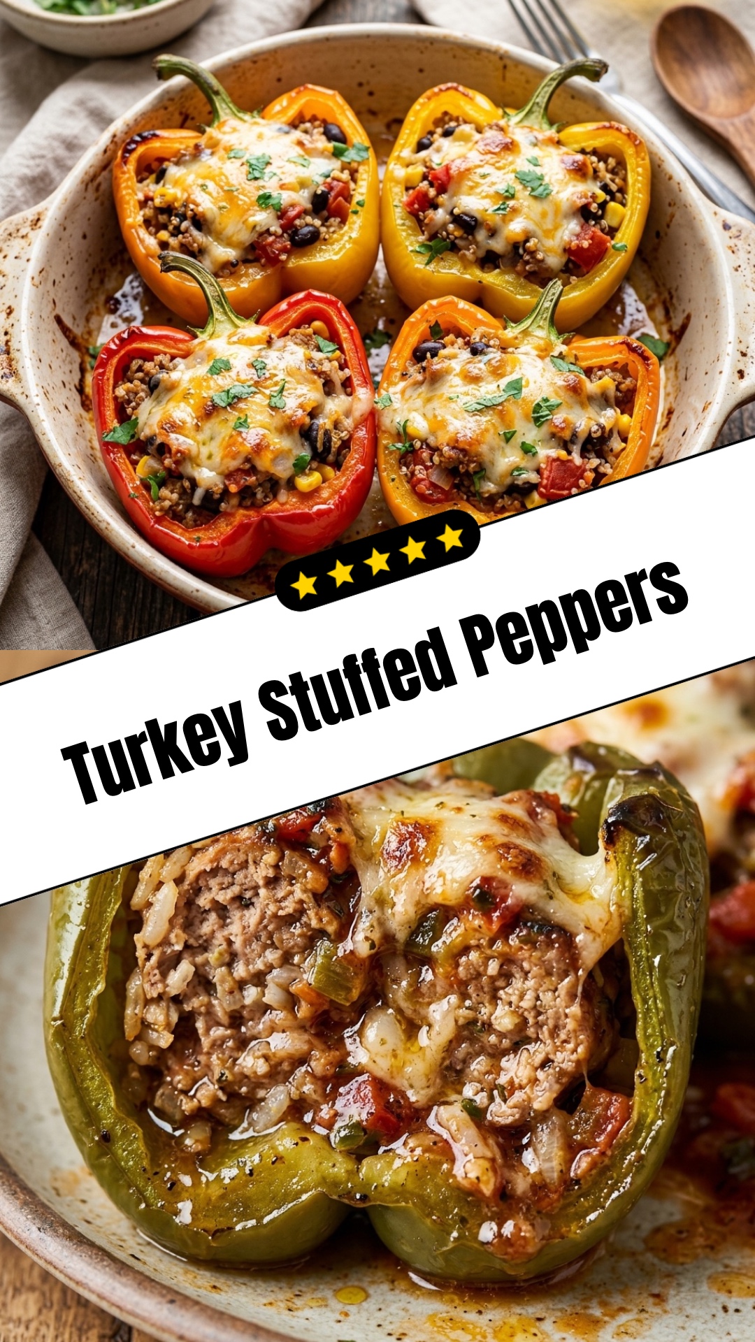 Turkey Stuffed Peppers - pin