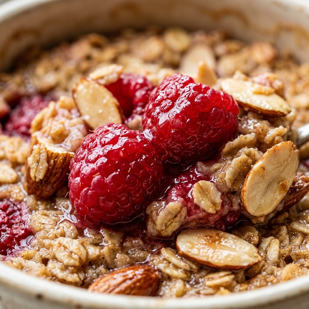 Raspberry Almond Baked Oatmeal