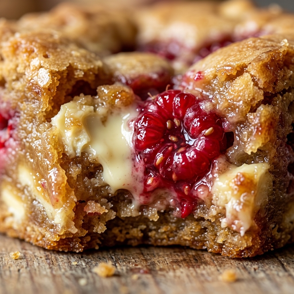 raspberry white chocolate blondies