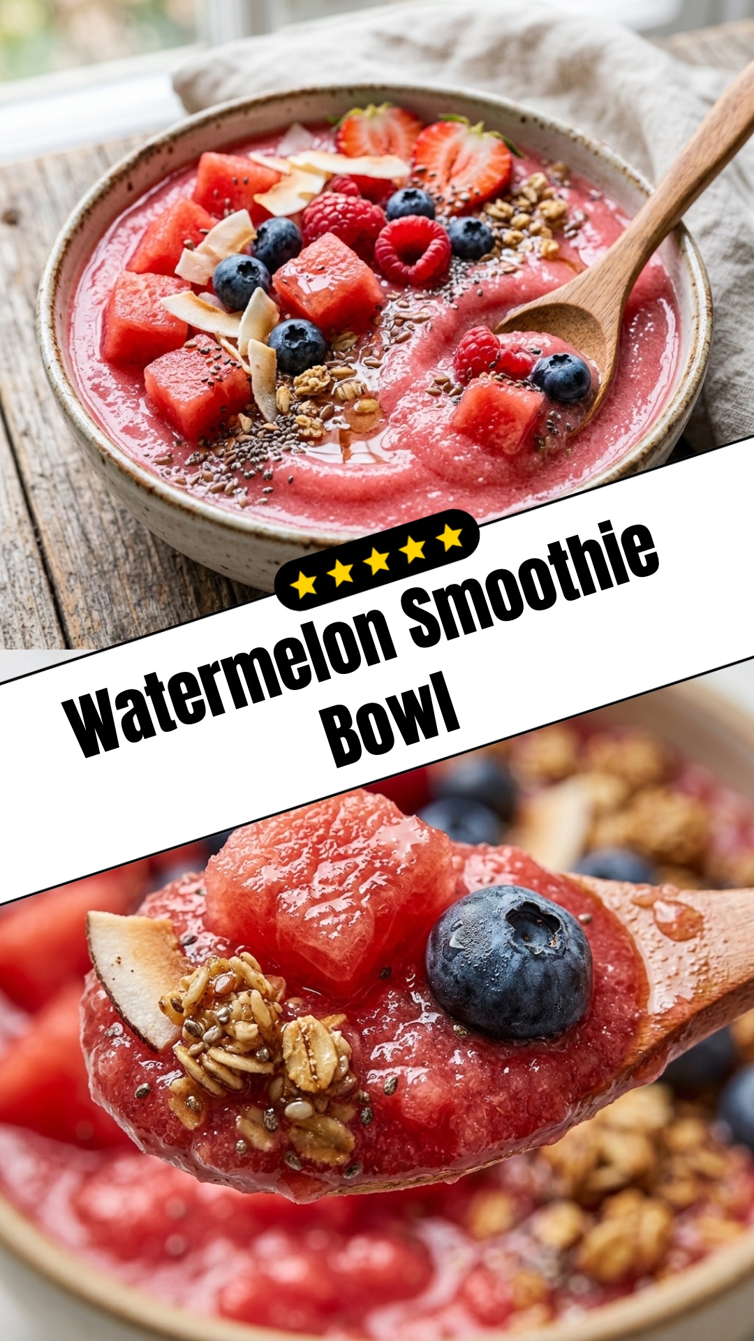Watermelon Smoothie Bowl - pin