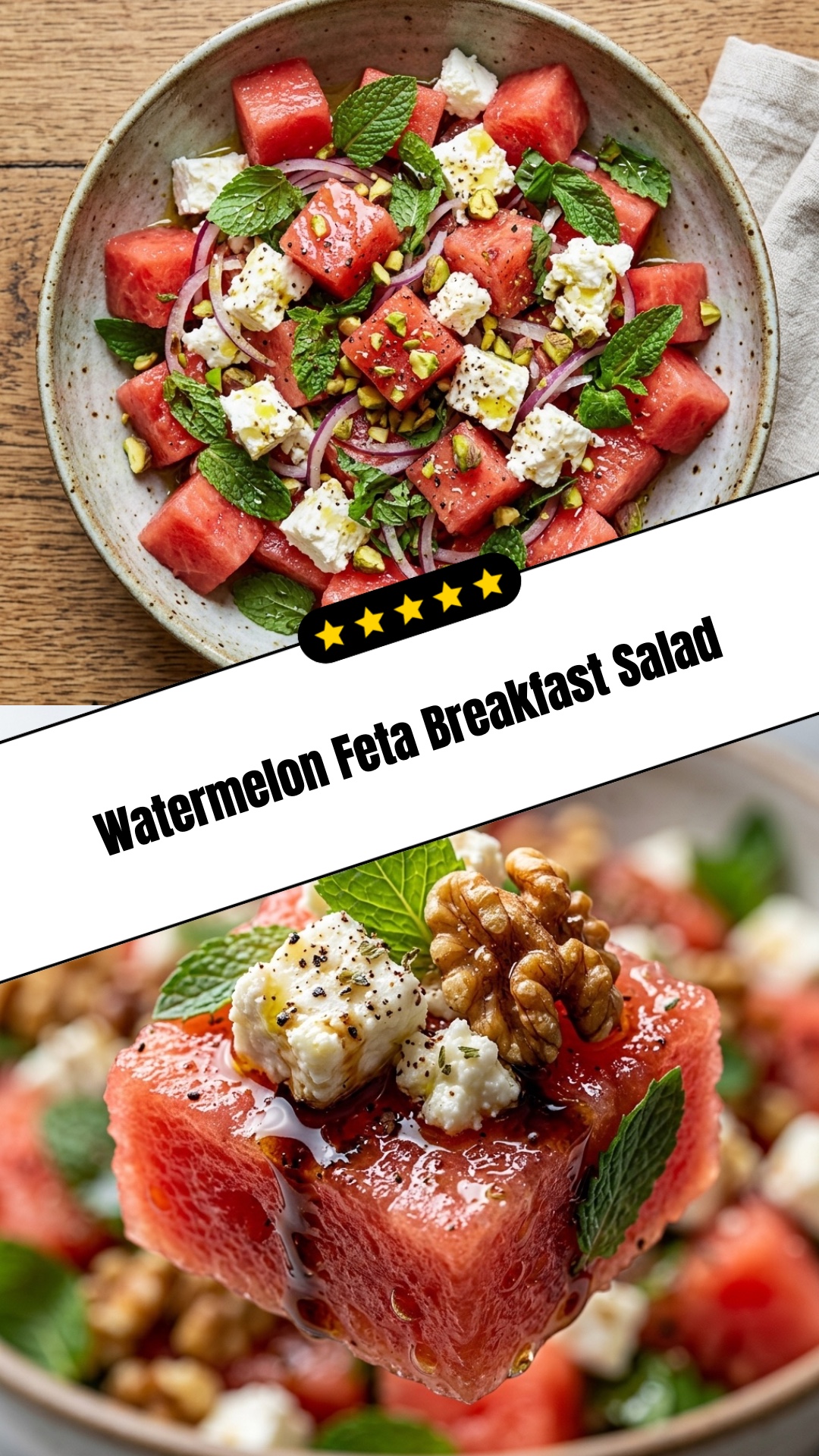 Watermelon Feta Breakfast Salad - pin
