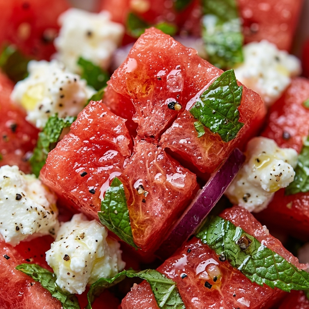 Watermelon Feta Mint Salad