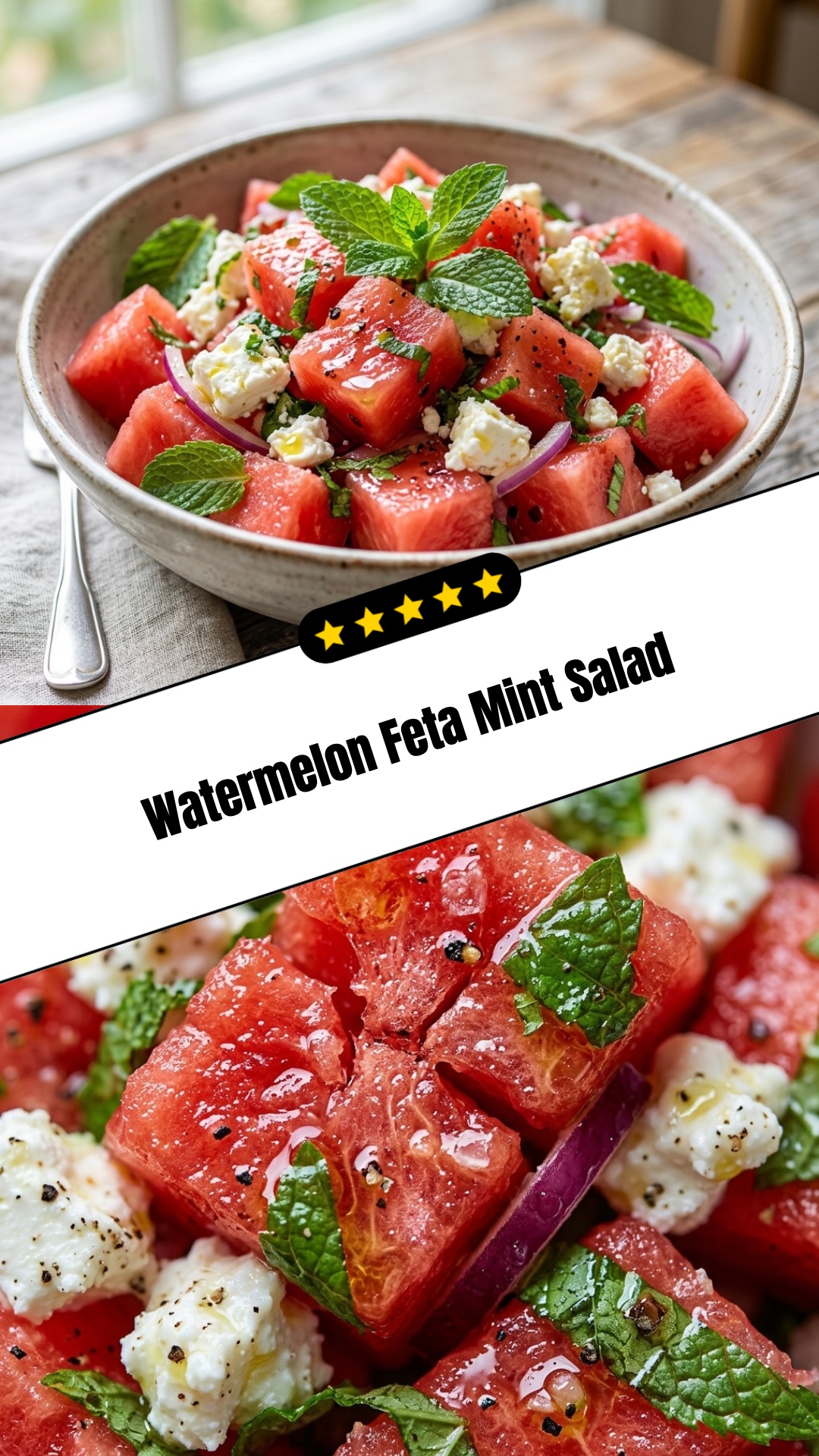 Watermelon Feta Mint Salad - pin
