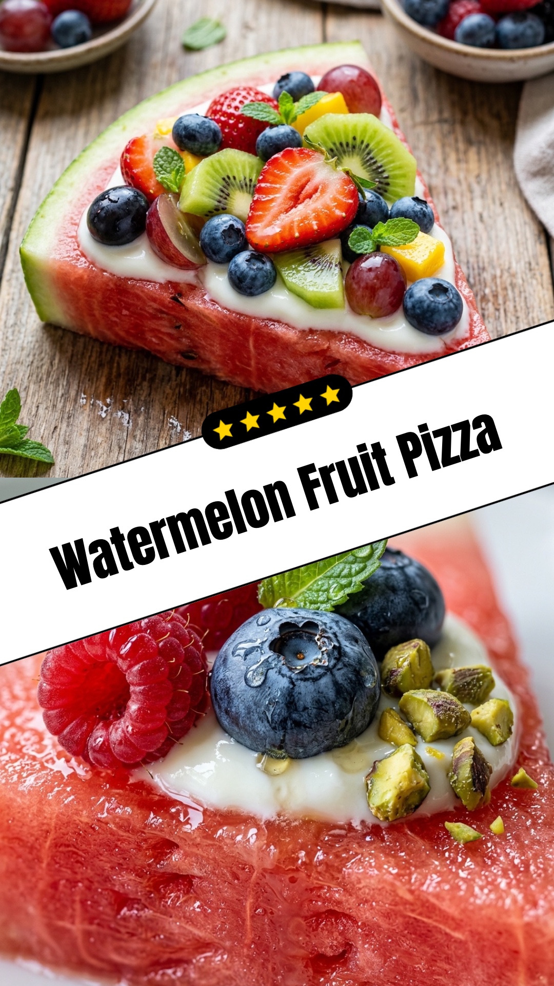 Watermelon Fruit Pizza - pin