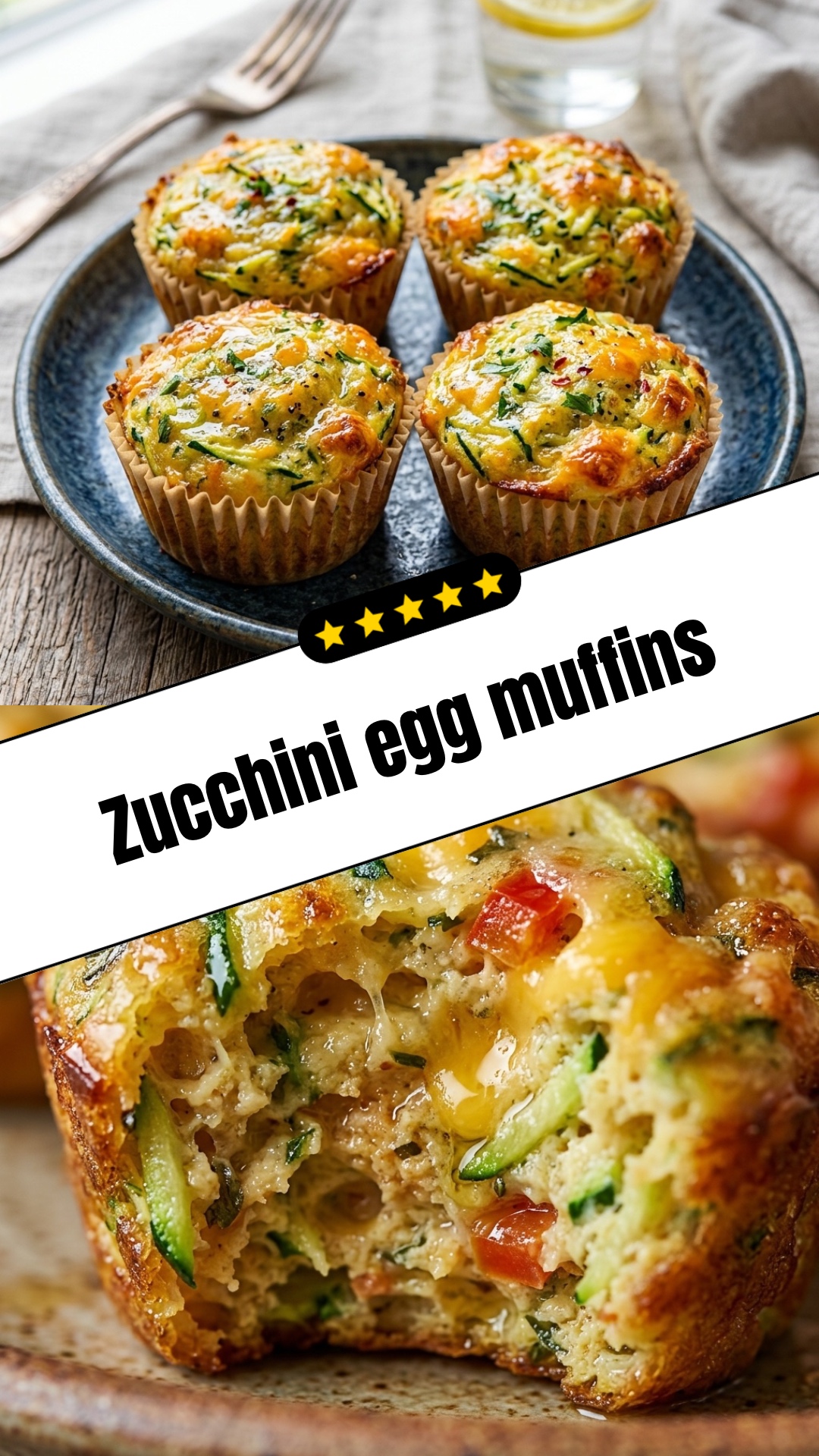 Zucchini egg muffins - pin