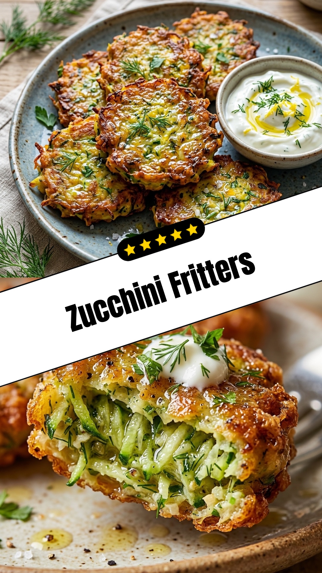 Zucchini Fritters - pin