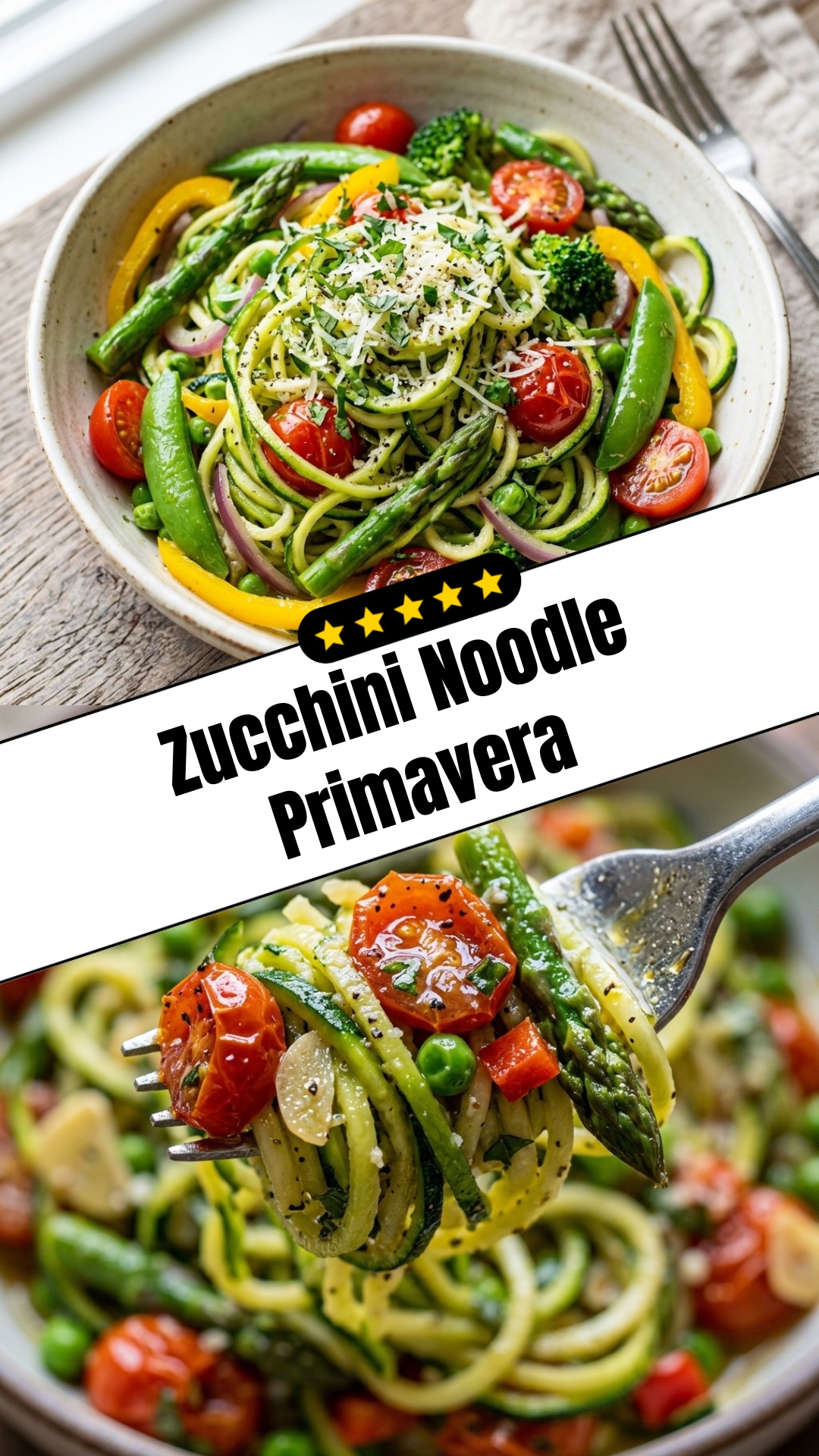 Zucchini Noodle Primavera - pin