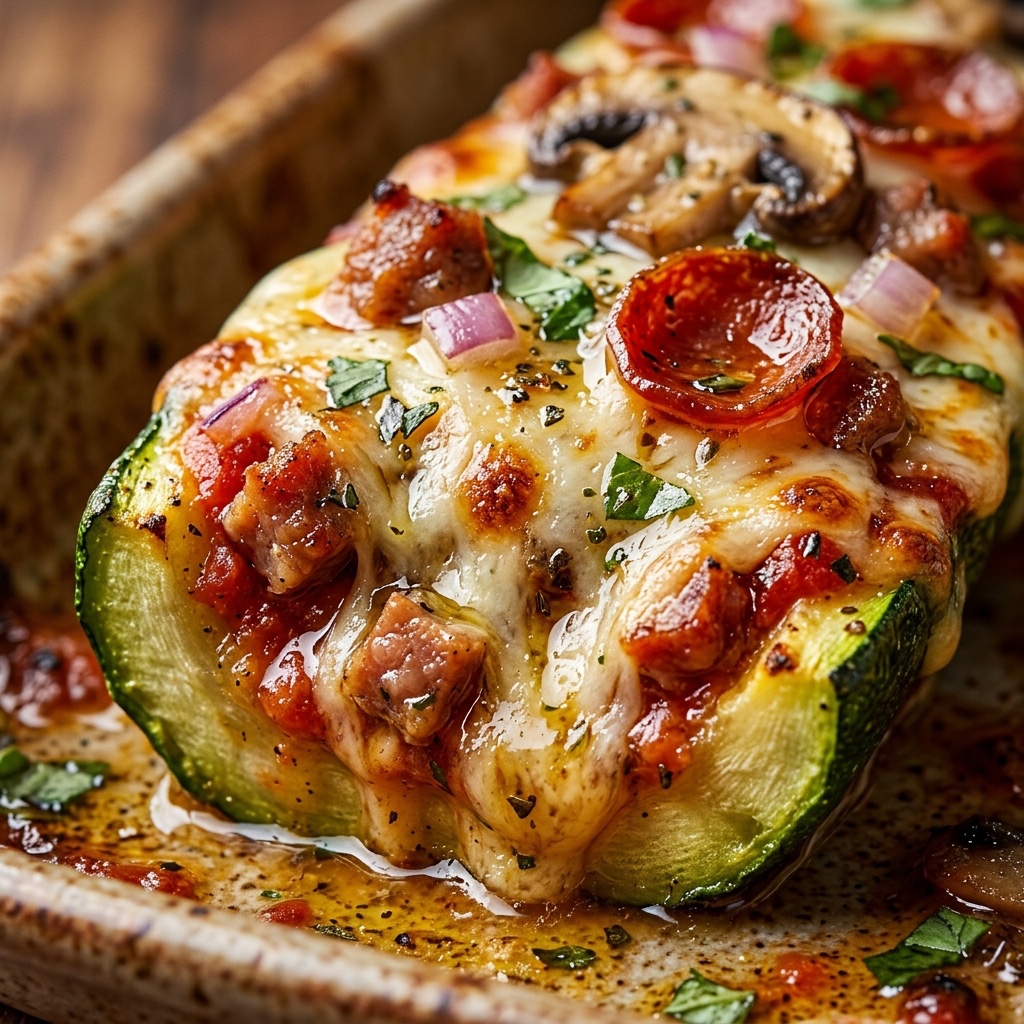 Zucchini Pizza Boats